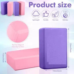 Bricks and Strap and towel Set 4 Packs Eco Friendly Non Toxic with Belt Yoga Blocks-image-20