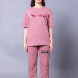 Lazy Lush Printed Pure Cotton T-Shirt & Joggers Co-Ord Set-picture-16