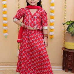 UNBIND Girls Ready to Wear Lehenga & Blouse Cotton-47