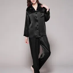 Bella Babe by SK Women Slip-On Satin Night suit-picture-3