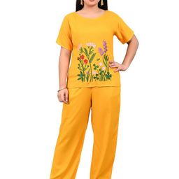 BlueWears Embroidered T-shirt with Palazzos-image-83