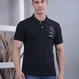 COBB Men Typography Printed Polo Collar T-shirt-image-79