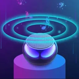 roxfire Matka Mini Wireless Bluetooth Speaker Heavy Metal Electroplating Round Speaker with Google, Alexa & Siri Assistant Smart Speaker image 2
