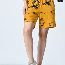 BAESD Women Printed High-Rise Shorts-image-75