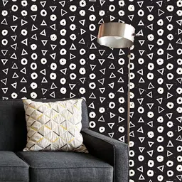 ArtzFolio Printed UV-Resistant Anti-Bacterial Black White AbstractPeel & Stick Wallpaper-image-86