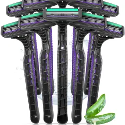 Pro 3 Disposable Triple Blade Shaving Razors for Men with Rubber Grip Pack of 10, Men-image-65