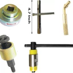 Activa Clutch Nut Spanner & Magnet Puller, Shocker bush, plug pana, Tappet key Lever Tool-image-12