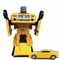 Car Converting To Robot Transformer Toy For Kids (Yellow)-image-51