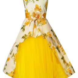 BAESD Embellished Net A-Line Maxi Dress-image-66