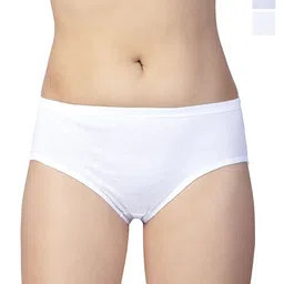 CHIC Pack Of 3 Women Cotton Mid-Rise Inner Elastic Hipster Briefs-image-15