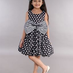 Pink Chick Polka Dot Striped Balloon Dress-picture-8
