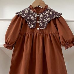LULU & SKY Puff Sleeve A-Line Dress-image-88