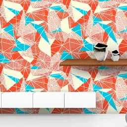 ArtzFolio Printed UV-Resistant Anti-Bacterial Triangles PatternPeel & Stick Wallpaper-image-25