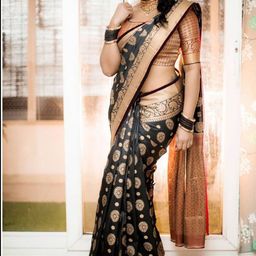 PAYAL CREATION Printed Woven Design Zari Banarasi Saree-image-65