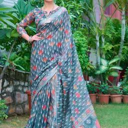 Anouk Floral Printed Saree-12