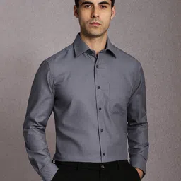 Louis Philippe Textured Pure Cotton Formal Shirt-picture-49