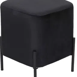 Shadowkart Set Of 2 Black Sitting Mudda Puffy Stool Dinning Ottomans image 2
