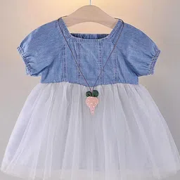 POP STREET KIDS Girls Colourblocked Gathered or Pleated Casual A-Line Dress-picture-46