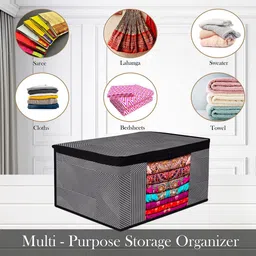 Kuber Industries Grey Set of 3 Regular Multi-Utility Organisers image 4