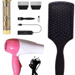 J & F Professional Hair Trimmer, Hair Dryer,Flat Hair Comb Personal Care Appliance Combo-image-27