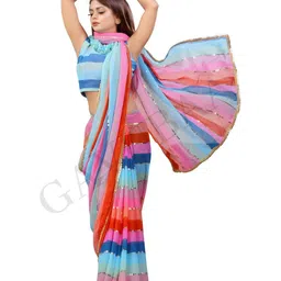 GAVUBAA Black Pure Georgette Sarees-picture-9