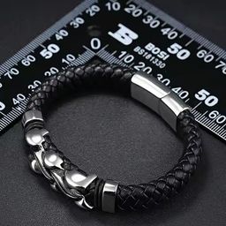 Heer Collection Men Leather Wraparound Bracelet-image-103
