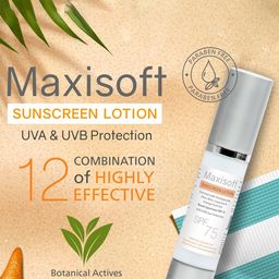 Maxisoft Set Of 3 Sunscreen Lotion SPF 75 UVA & UVB Protection - 50 ml Each image 5