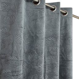 Galaxy Home Decor Grey Set of 2 Room Darkening Window Curtain-57