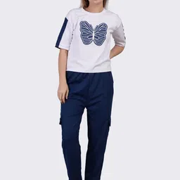 SMSHOPMORE Printed Round Neck Pure Cotton T-Shirt With Trouser-picture-16