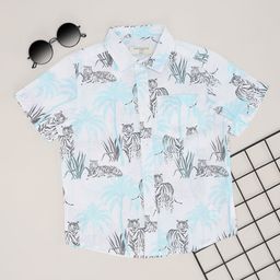 Pantaloons Junior Boys Floral Opaque Printed Casual Shirt-picture-21