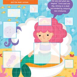 Dreamland Kids Pixel Sticker Activity Book:Curious Mermaid,1400 Stickers for Kid and Pixel Art-49