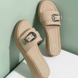 Inc 5 Women Woven Design Ethnic Wedge Heel Sandals with Buckles-42