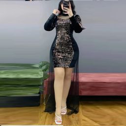 Women Bodycon Black Maxi/Full Length Dress-image-69
