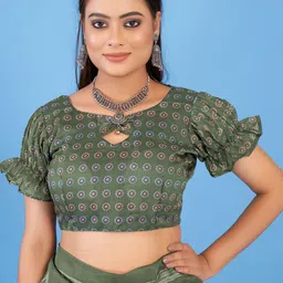Anouk Rustic Linen Blend Bagh Saree image 2