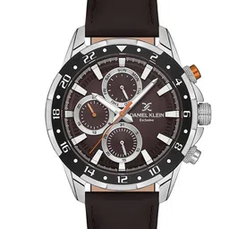 Daniel Klein Exclusive Men Patterned Dial & Leather Straps Analogue Watch DKX.1.13641-5-image-48