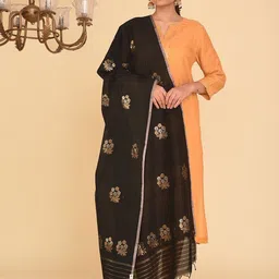 JAYPORE Woven Design Cotton Silk Dupatta-image-90
