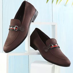 INVICTUS Men Brown Synthetic Leather Loafers-image-42