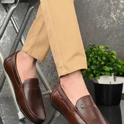 KARADDI Men Round Toe Lightweight Loafers-36