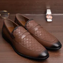 LOUIS STITCH Men's Leatherette Formal Moccasins Shoes-10