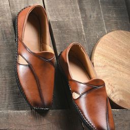 Anouk Men Tan Brown Cut-Out Detail Driving Shoes-picture-10