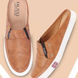 FAUSTO Men Round Toe Lightweight Mule Sneakers-34