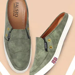 FAUSTO Men Round Toe Lightweight Mule Sneakers-41