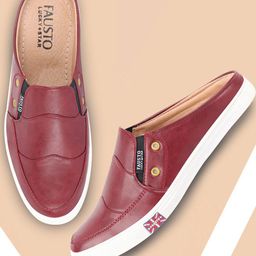 FAUSTO Men Round Toe Lightweight Mule Sneakers-57
