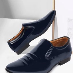 FAUSTO Men Blue Solid Loafers-image-12