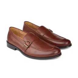 HATS OFF ACCESSORIES Men Leather Lightweight Comfort Insole Loafers-image-112