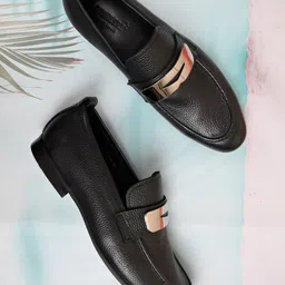 Cobblerz Men Textured Leather Loafers-46