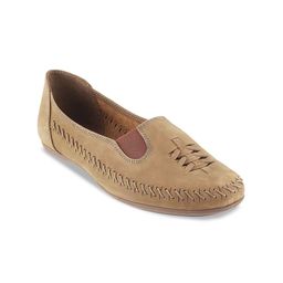 Catwalk Women Stitch Detail Lightweight Leather Loafers-12