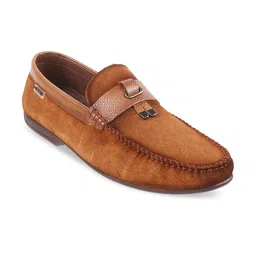 Metro Men Textured Leather Comfort Insole Penny Driving Shoes-image-75