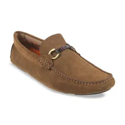 Metro Men Leather Comfort Insole Horsebit Driving Shoes-image-51