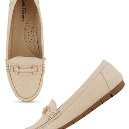 Get Glamr Women Textured Horsebit Loafers-10